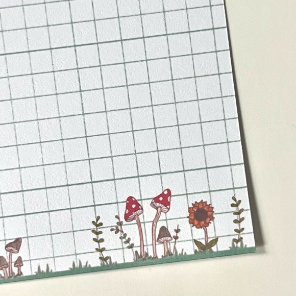 ✨handmade by me✨ cottagecore 🍄 grid & lined memo sheets 3” x 3” - Picture 11 of 11